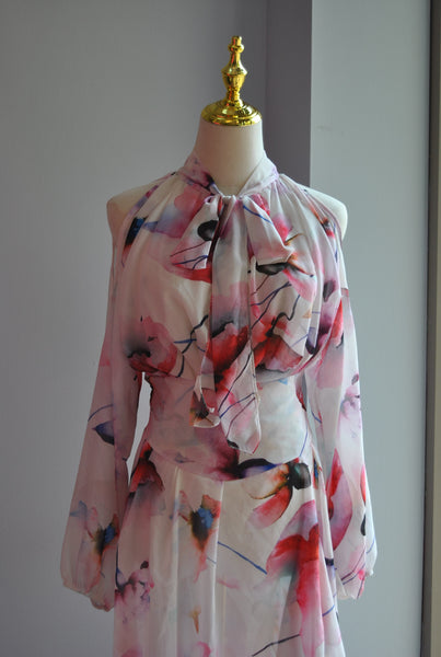 Puff Sleeve Blouse and Maxi Skirt Set Separately Sold