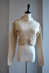 BEIGE SWEATER WITH A BELT