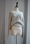 TAUPE SWEATER WITH SEQUINS