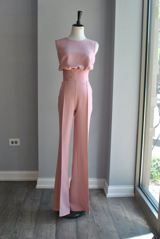 PINK AND VANILLA SILKY SET - RESORT COLLECTION