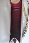 SAND COLOR GUILTED CROSSBODY BAG WITH GOLD CHAIN DEATILS