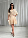 WHITE JACKET DRESS WITH FLOWERS