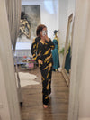 CHOCOLATE BROWN AND MUSTRD YELLOW SUIT