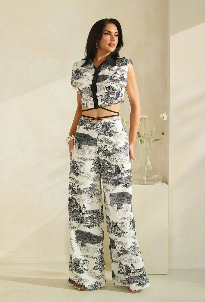 BLACK AND WHITE SUMMER SET