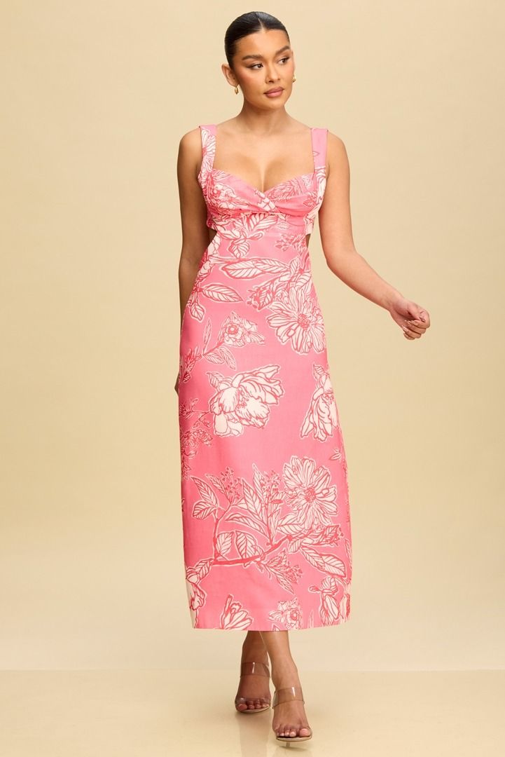 PINK MIDI SUMMER DRESS