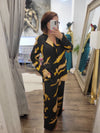 CHOCOLATE BROWN AND MUSTRD YELLOW SUIT