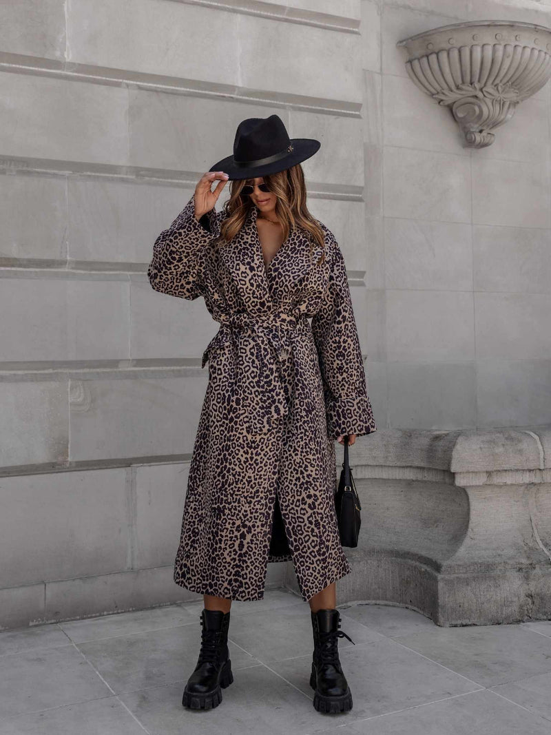 CLEARANCE - CHEETAH TRENCH COAT