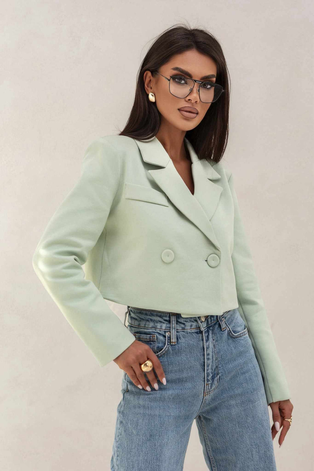 MINT CROPPED SPRING BLAZER