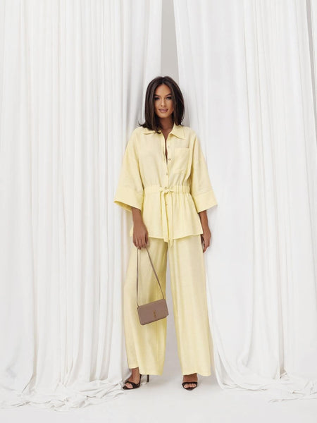 YELLOW SPRING SET WITH PANTS – Le Obsession Boutique