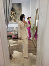 FUCHSIA AND BLACK ZEBRA SET OF PANTS AND A BLOUSE