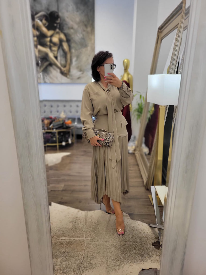 midi pleated skirt dress CLEARANCE