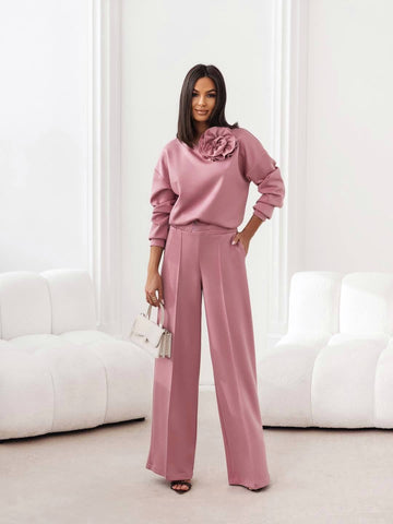 FUCHSIA AND BLACK ZEBRA SET OF PANTS AND A BLOUSE