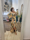 MULTICOLOR SILKY MAXI FALL DRESS
