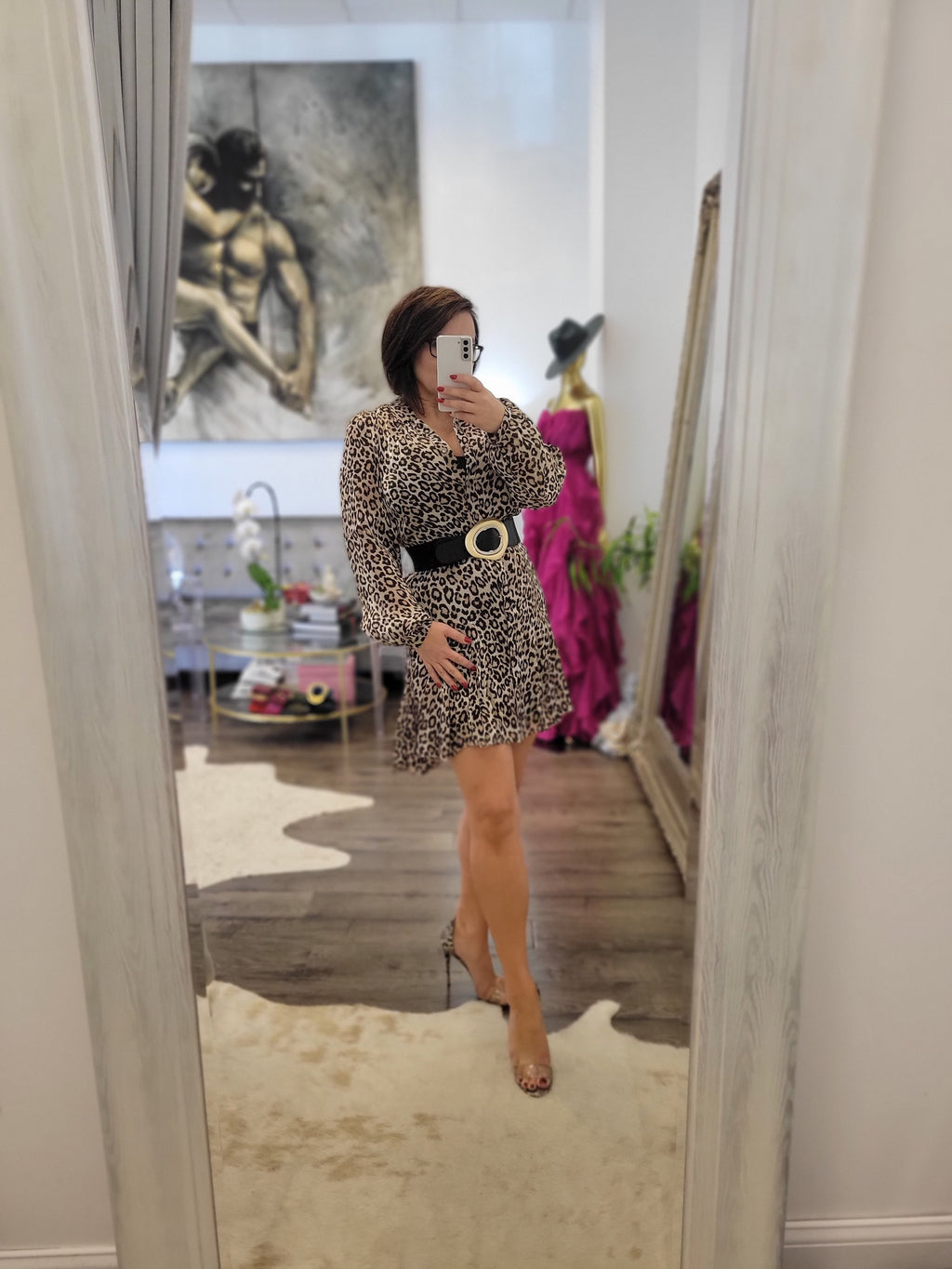 CHEETAH PRINT MINI DRESS
