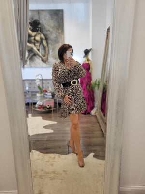 CHEETAH PRINT MINI DRESS