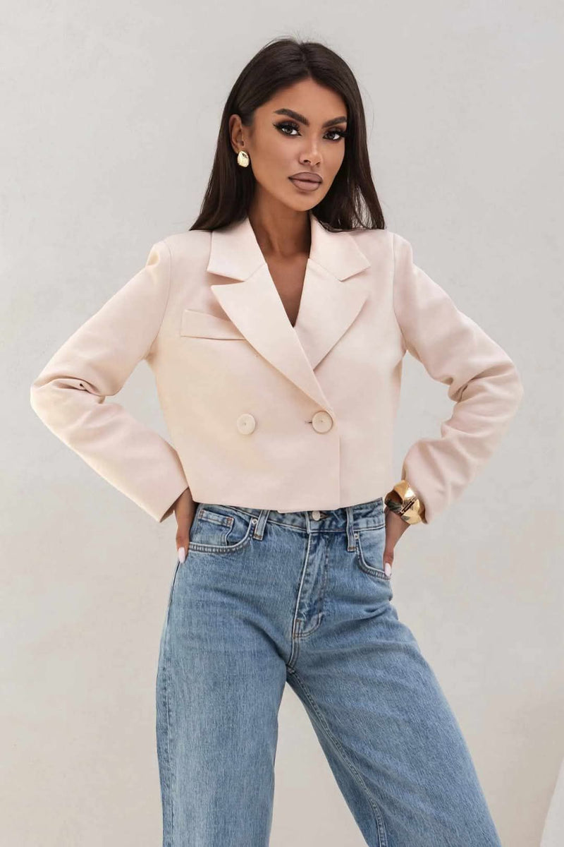 PEACH CROPPED SPRING JACKET
