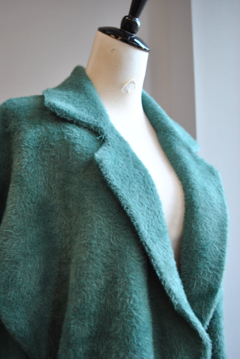 EMERALD GREEN SIMPLE ALPAKA JACKET