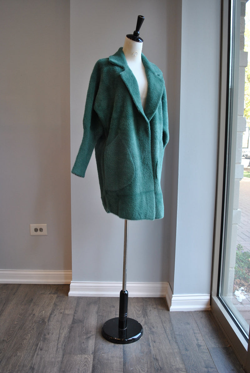 EMERALD GREEN SIMPLE ALPAKA JACKET