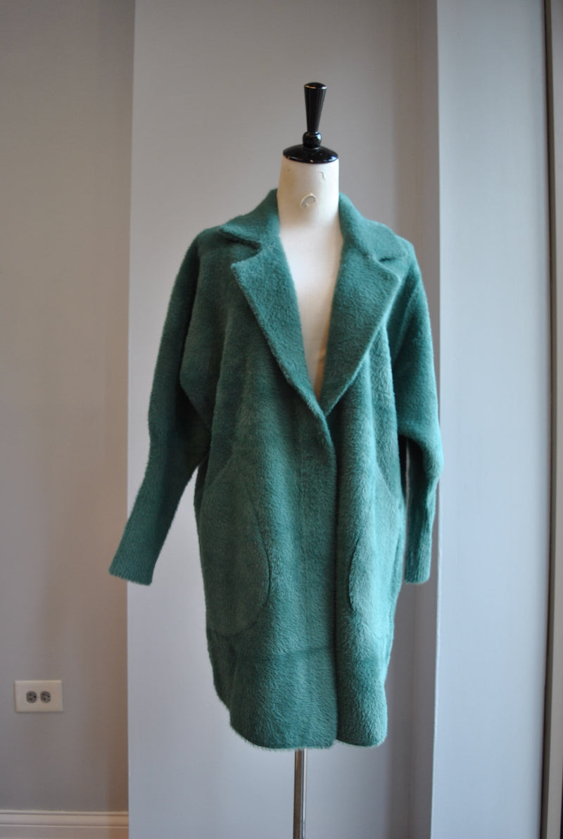 EMERALD GREEN SIMPLE ALPAKA JACKET