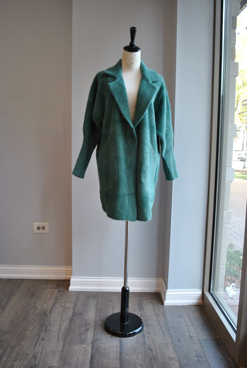 EMERALD GREEN SIMPLE ALPAKA JACKET