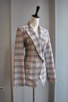BEIGE PLAID BLAZER