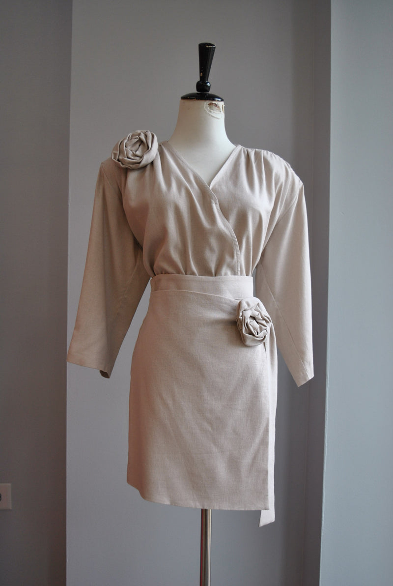 CLEARANCE - OATMEAL SUMMER LINEN SET