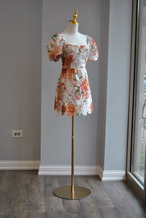 MULTICOLOR FLOWER MINI SUMMER DRESS