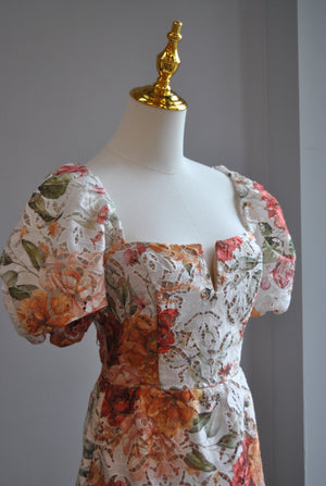 MULTICOLOR FLOWER MINI SUMMER DRESS