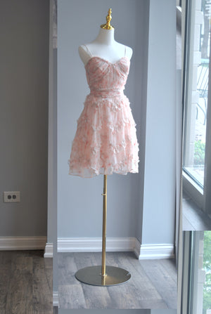 BLUSH PINK MINI SUMMER PARTY DRESS