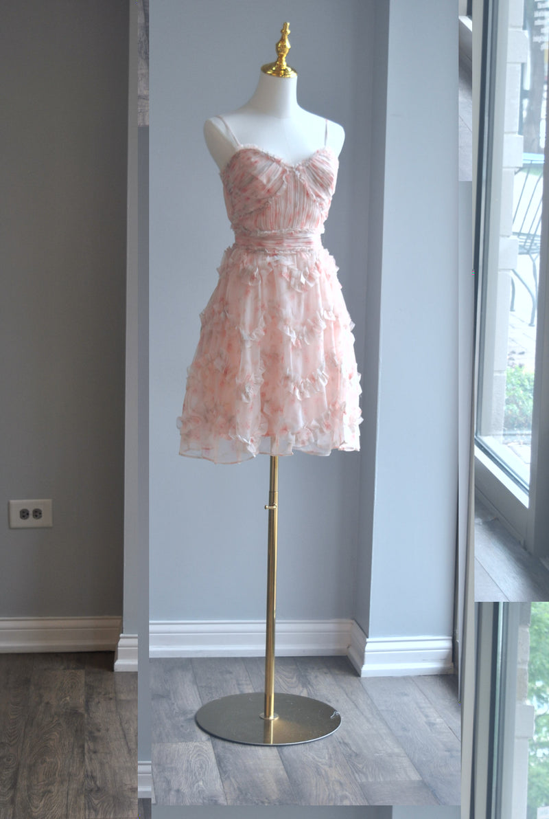 BLUSH PINK MINI SUMMER PARTY DRESS