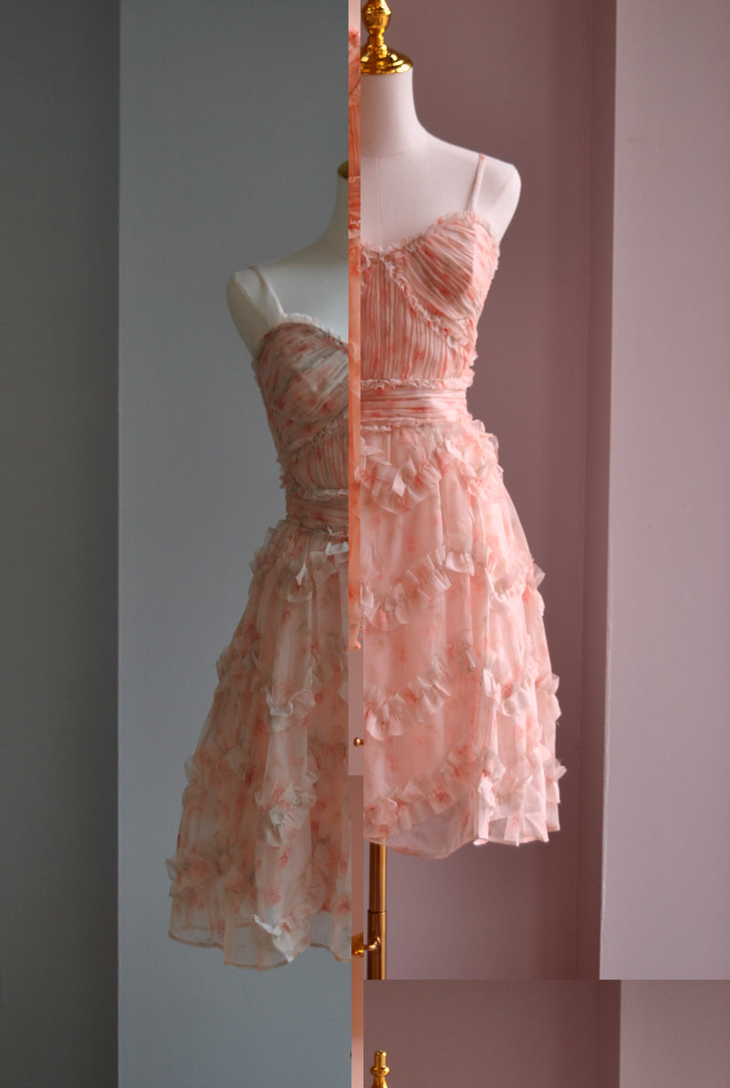 BLUSH PINK MINI SUMMER PARTY DRESS
