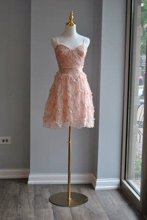 BLUSH PINK MINI SUMMER PARTY DRESS