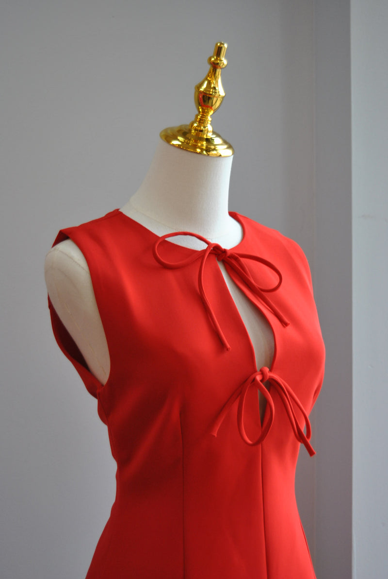 RED MINI HOLIDAY DRESS