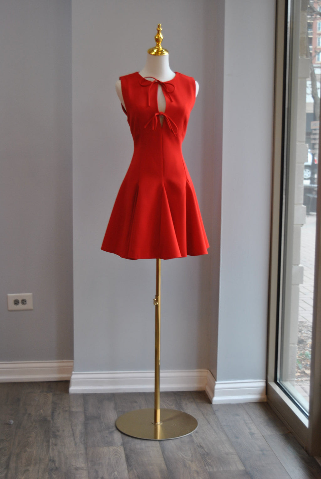 RED MINI HOLIDAY DRESS