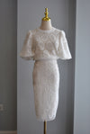 WHITE LACE AND VELVET SET