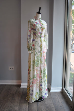 FLOWER MULTICOLOR MAXI DRESS