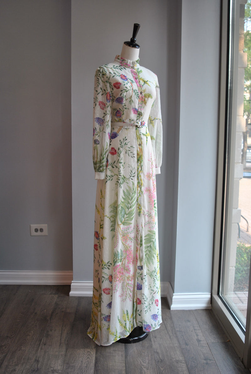 FLOWER MULTICOLOR MAXI DRESS