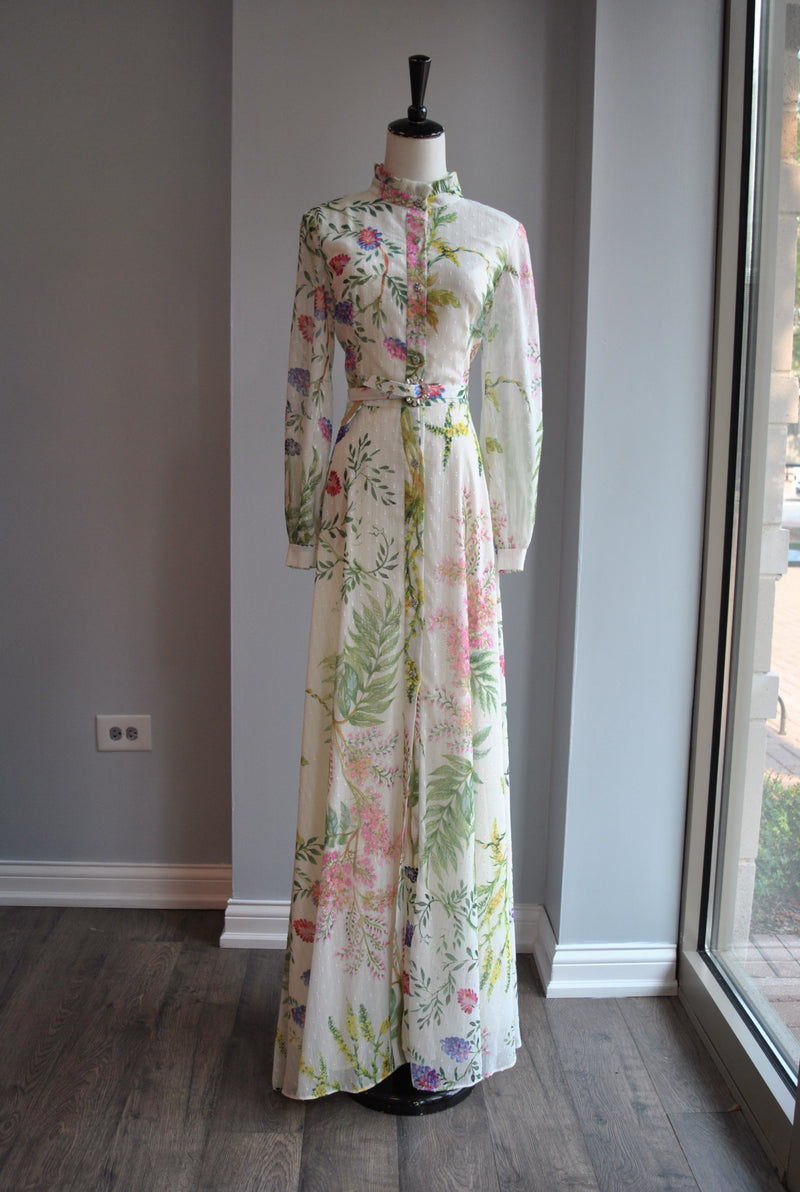 FLOWER MULTICOLOR MAXI DRESS