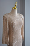 VANILLA SEQUIN MINI PARTY DRESS WITH A CAPE