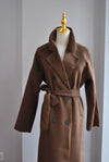 CHOCOLATE BROWN WRAP COAT