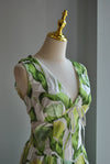 GREEN MULTI SUMMER MIDI DRESS