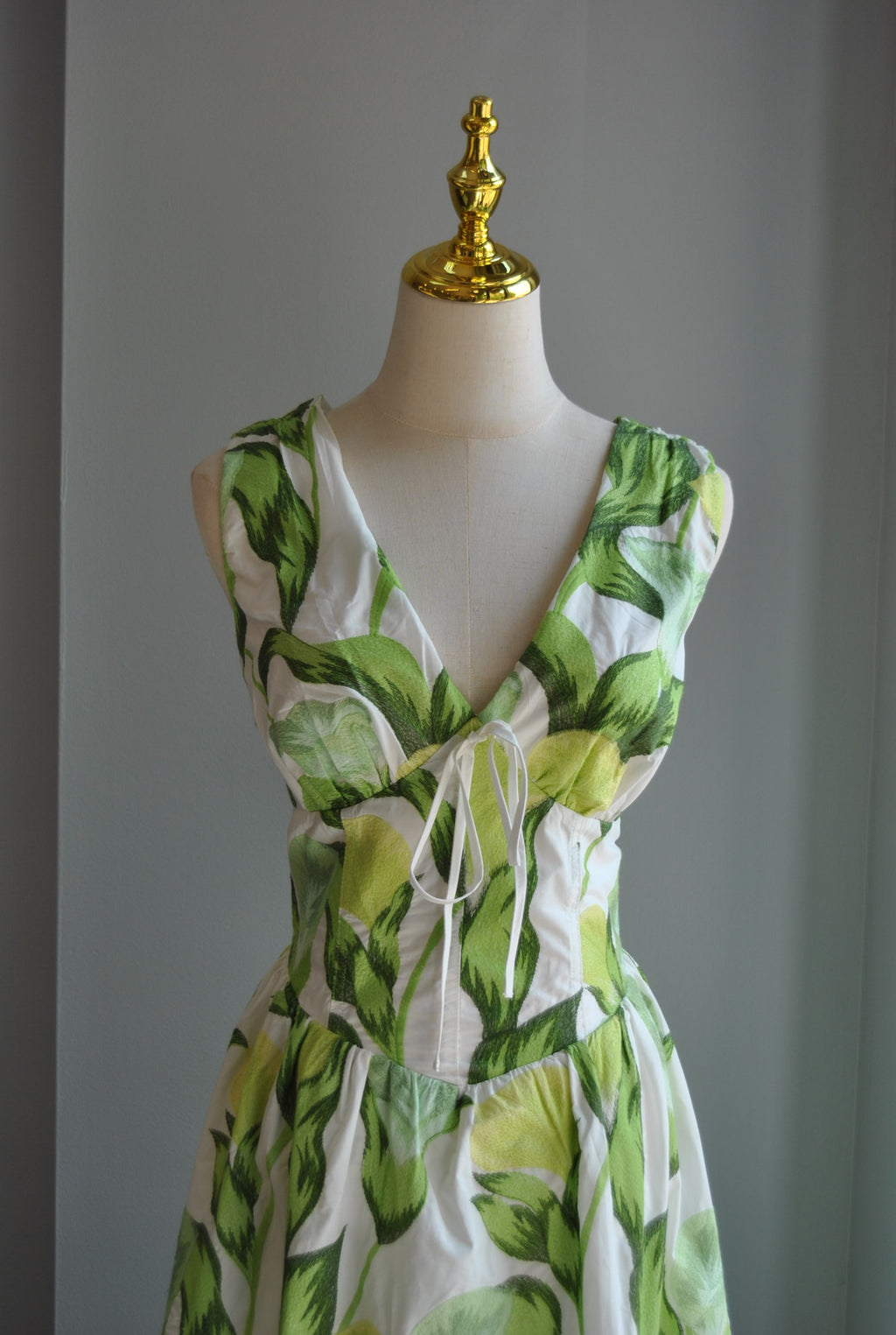 GREEN MULTI SUMMER MIDI DRESS