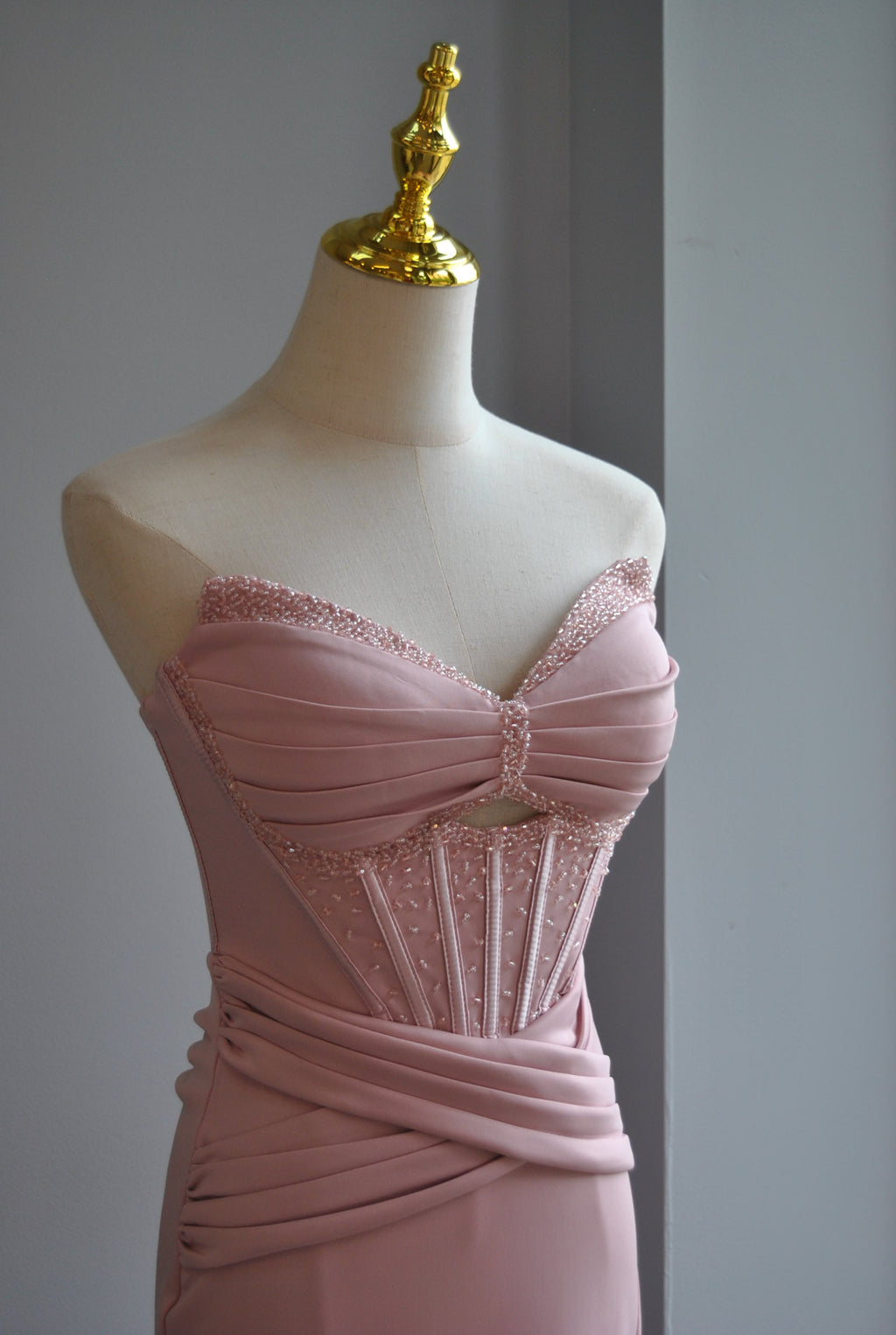 BLUSH PINK LONG EVENING GOWN