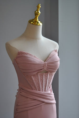BLUSH PINK LONG EVENING GOWN