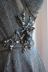 BLACK ASYMMETRIC EVENING GOWN