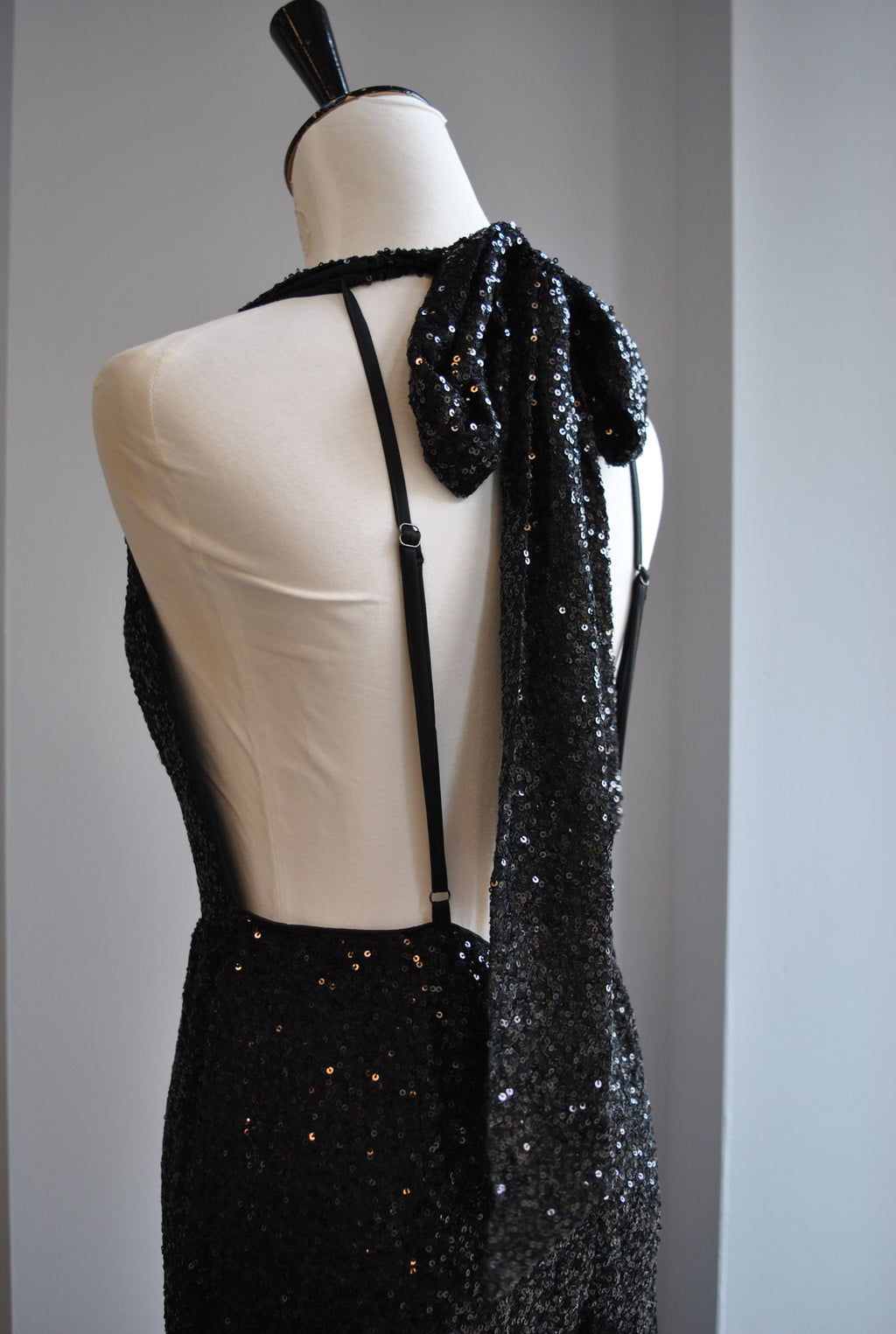 CLEARANCE - LACK SEQUIN JUMPSUIT WITH OPEN BACK