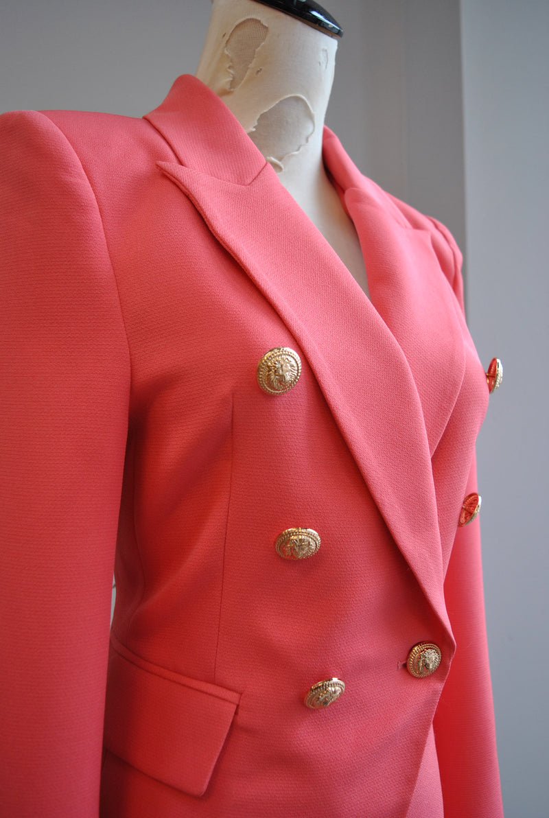 CORAL DOUBLE BREASTED BLAZER