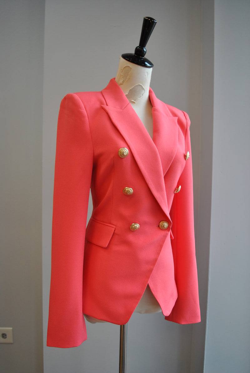 CORAL DOUBLE BREASTED BLAZER