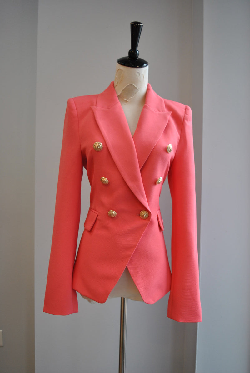 CORAL DOUBLE BREASTED BLAZER