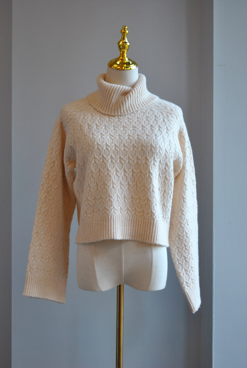 VANILLA TURTLENECK SWEATER